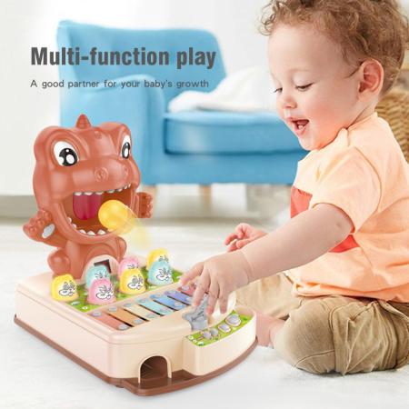Kinderlernspiel 3in1 Grün Hau den Lukas Basketball Xylophon für Kinder ab 3 Jahre Kinderspielzeug