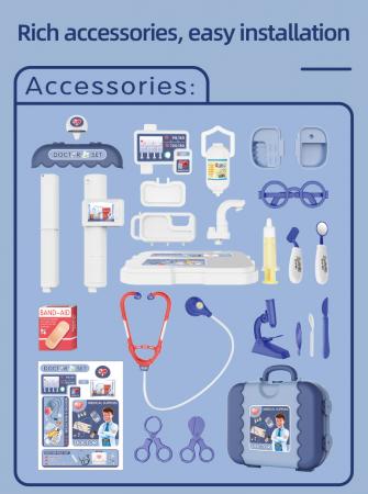 D&I Arztkoffer 3in1 Rollenspiel Doktorset Doktorspiele mobiles Arzt Set mehrteilig / Kinderspielzeug für Kinder ab 3 Jahre