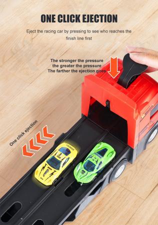 D&I Katapult Truck 207cm Spielzeugauto Rennbahn Spielzeugtruck Rennauto Kinderspielzeug ab 3 Jahre