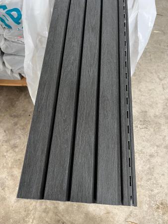 Fassadenpaneele Planken Anthrazit 3,00m Wandpaneele Deckenpaneele Unterdachpaneele Giebelverkleidung