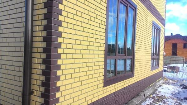 Klinkerfassade Gelb Slawische Serie Kunststoffpaneele