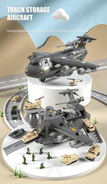 D&I Militärflugzeug Kinderflugzeug Transporter Panzerspielzeug Militär Kinderspielzeug ab 3 Jahre