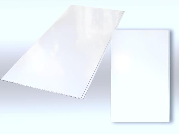 Designpaneele "Weiß Glanz" 1,35 x 0,25 / 0,50m