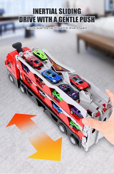 D&I Katapult Truck 207cm Spielzeugauto Rennbahn Spielzeugtruck Rennauto Kinderspielzeug ab 3 Jahre