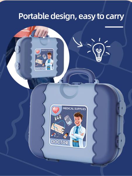 D&I Arztkoffer 3in1 Rollenspiel Doktorset Doktorspiele mobiles Arzt Set mehrteilig / Kinderspielzeug für Kinder ab 3 Jahre