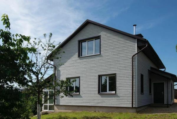Hokla Klinkerfassade Weißgrau Holzoptik Asche 2,00,x 0,25m Kunststoffpaneele Fassadenpaneele
