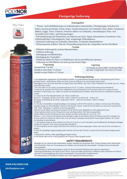 Polynor Fassadendämmung Kellerdämmung Dachdämmung Dachbodendämmung
