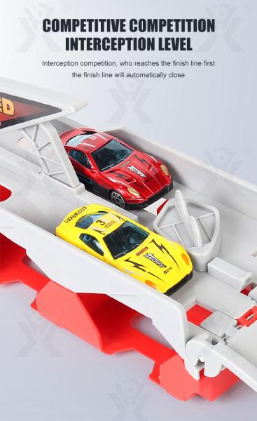 D&I Katapult Truck 207cm Spielzeugauto Rennbahn Spielzeugtruck Rennauto Kinderspielzeug ab 3 Jahre