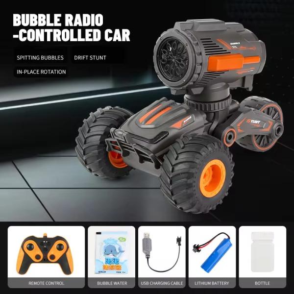 D&I ferngesteuertes Auto 2in1 Panzer Rot Hightech Stuntauto Drift abnehmbare Seifenblasenpistole Kanone Tank